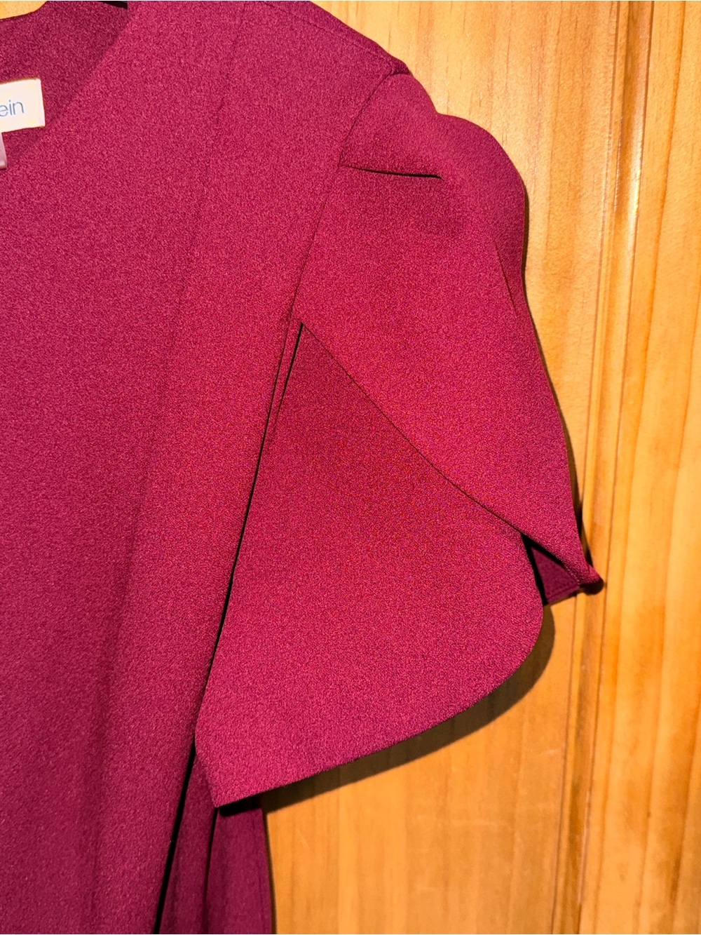 Calvin Klein Elegant Burgundy Jumpsuit w/Self Tie Belt, Tulip Sl & Pockets-16-EC - Picture 13 of 16